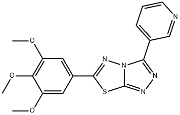 3-(3-pyridinyl)-6-(3,4,5-trimethoxyphenyl)[1,2,4]triazolo[3,4-b][1,3,4]thiadiazole 结构式