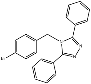 4-(4-bromobenzyl)-3,5-diphenyl-4H-1,2,4-triazole,586989-31-3,结构式