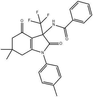 587003-65-4 N-[6,6-dimethyl-1-(4-methylphenyl)-2,4-dioxo-3-(trifluoromethyl)-2,3,4,5,6,7-hexahydro-1H-indol-3-yl]benzamide