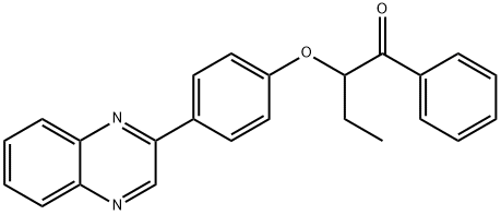 1-phenyl-2-[4-(2-quinoxalinyl)phenoxy]-1-butanone 化学構造式