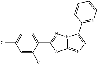 6-(2,4-dichlorophenyl)-3-(2-pyridinyl)[1,2,4]triazolo[3,4-b][1,3,4]thiadiazole Struktur