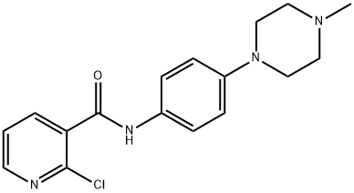 2-chloro-N-[4-(4-methyl-1-piperazinyl)phenyl]nicotinamide 结构式