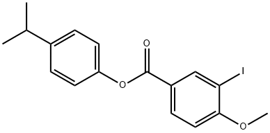 4-isopropylphenyl 3-iodo-4-methoxybenzoate Struktur