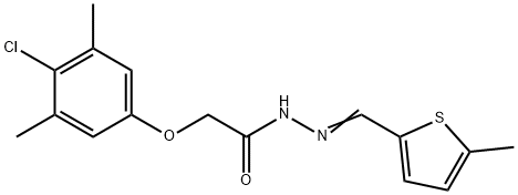 2-(4-chloro-3,5-dimethylphenoxy)-N'-[(5-methyl-2-thienyl)methylene]acetohydrazide|