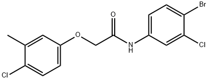 N-(4-bromo-3-chlorophenyl)-2-(4-chloro-3-methylphenoxy)acetamide Struktur