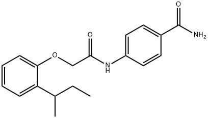 4-{[(2-sec-butylphenoxy)acetyl]amino}benzamide,587842-75-9,结构式