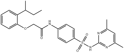 2-(2-sec-butylphenoxy)-N-(4-{[(4,6-dimethyl-2-pyrimidinyl)amino]sulfonyl}phenyl)acetamide Structure