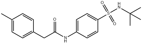 N-{4-[(tert-butylamino)sulfonyl]phenyl}-2-(4-methylphenyl)acetamide 化学構造式