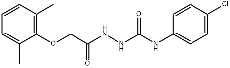 N-(4-chlorophenyl)-2-[(2,6-dimethylphenoxy)acetyl]hydrazinecarboxamide 结构式