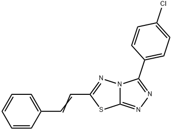 3-(4-chlorophenyl)-6-(2-phenylvinyl)[1,2,4]triazolo[3,4-b][1,3,4]thiadiazole,587873-65-2,结构式