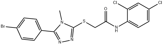 2-{[5-(4-bromophenyl)-4-methyl-4H-1,2,4-triazol-3-yl]sulfanyl}-N-(2,4-dichlorophenyl)acetamide Structure