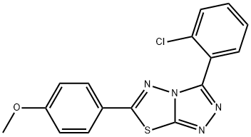 4-[3-(2-chlorophenyl)[1,2,4]triazolo[3,4-b][1,3,4]thiadiazol-6-yl]phenyl methyl ether,588719-26-0,结构式