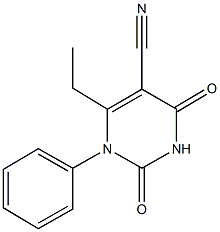 6-ethyl-2,4-dioxo-1-phenyl-1,2,3,4-tetrahydropyrimidine-5-carbonitrile,5900-09-4,结构式