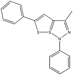3-methyl-1,5-diphenyl-1H-7lambda~4~-[1,2]dithiolo[5,1-e][1,2,3]thiadiazole Structure