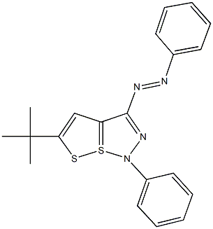 59008-82-1 5-tert-butyl-1-phenyl-3-(phenyldiazenyl)-1H-7lambda~4~-[1,2]dithiolo[5,1-e][1,2,3]thiadiazole