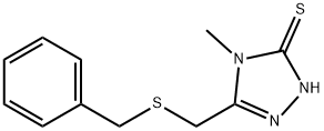 5-[(benzylsulfanyl)methyl]-4-methyl-4H-1,2,4-triazole-3-thiol 化学構造式