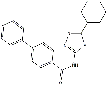 N-(5-cyclohexyl-1,3,4-thiadiazol-2-yl)[1,1'-biphenyl]-4-carboxamide Struktur