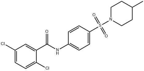 2,5-dichloro-N-{4-[(4-methyl-1-piperidinyl)sulfonyl]phenyl}benzamide Structure