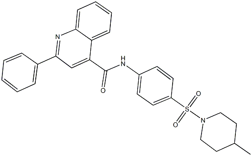 N-{4-[(4-methyl-1-piperidinyl)sulfonyl]phenyl}-2-phenyl-4-quinolinecarboxamide|