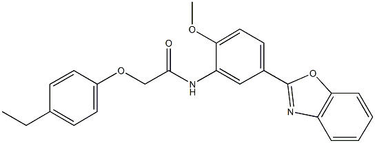 N-[5-(1,3-benzoxazol-2-yl)-2-methoxyphenyl]-2-(4-ethylphenoxy)acetamide Struktur