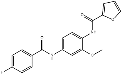 N-{4-[(4-fluorobenzoyl)amino]-2-methoxyphenyl}-2-furamide Structure