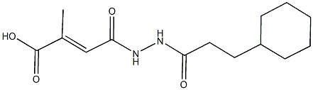 4-[2-(3-cyclohexylpropanoyl)hydrazino]-2-methyl-4-oxo-2-butenoic acid Structure