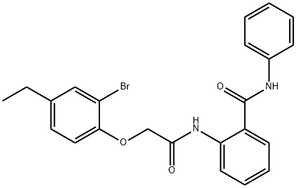 2-{[(2-bromo-4-ethylphenoxy)acetyl]amino}-N-phenylbenzamide,590400-35-4,结构式