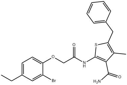 590400-58-1 5-benzyl-2-{[(2-bromo-4-ethylphenoxy)acetyl]amino}-4-methyl-3-thiophenecarboxamide