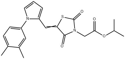 591210-10-5 isopropyl (5-{[1-(3,4-dimethylphenyl)-1H-pyrrol-2-yl]methylene}-2,4-dioxo-1,3-thiazolidin-3-yl)acetate