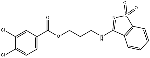 3-[(1,1-dioxido-1,2-benzisothiazol-3-yl)amino]propyl 3,4-dichlorobenzoate Structure