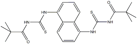 N-(2,2-dimethylpropanoyl)-N'-[5-({[(2,2-dimethylpropanoyl)amino]carbothioyl}amino)-1-naphthyl]thiourea 化学構造式