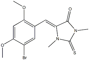 5-(5-bromo-2,4-dimethoxybenzylidene)-1,3-dimethyl-2-thioxoimidazolidin-4-one 结构式