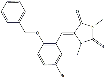 591722-59-7 5-[2-(benzyloxy)-5-bromobenzylidene]-1,3-dimethyl-2-thioxoimidazolidin-4-one