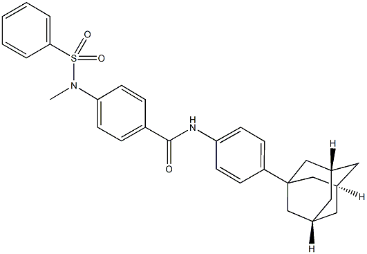 N-[4-(1-adamantyl)phenyl]-4-[methyl(phenylsulfonyl)amino]benzamide 结构式
