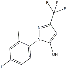 1-(4-iodo-2-methylphenyl)-3-(trifluoromethyl)-1H-pyrazol-5-ol Struktur