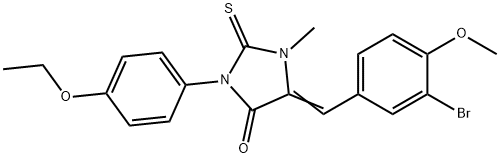 591737-09-6 5-(3-bromo-4-methoxybenzylidene)-3-(4-ethoxyphenyl)-1-methyl-2-thioxoimidazolidin-4-one