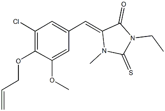 591739-43-4 5-[4-(allyloxy)-3-chloro-5-methoxybenzylidene]-3-ethyl-1-methyl-2-thioxoimidazolidin-4-one