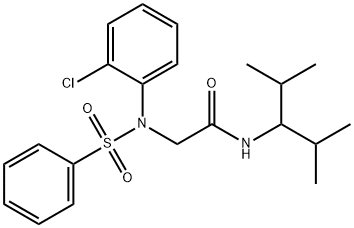 2-[2-chloro(phenylsulfonyl)anilino]-N-(1-isopropyl-2-methylpropyl)acetamide|