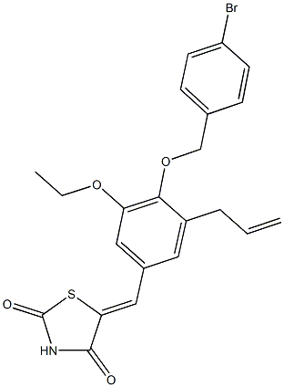 591745-21-0 5-{3-allyl-4-[(4-bromobenzyl)oxy]-5-ethoxybenzylidene}-1,3-thiazolidine-2,4-dione