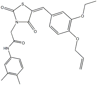 2-{5-[4-(allyloxy)-3-ethoxybenzylidene]-2,4-dioxo-1,3-thiazolidin-3-yl}-N-(3,4-dimethylphenyl)acetamide|