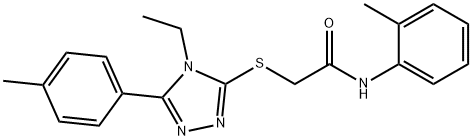 2-{[4-ethyl-5-(4-methylphenyl)-4H-1,2,4-triazol-3-yl]sulfanyl}-N-(2-methylphenyl)acetamide Structure