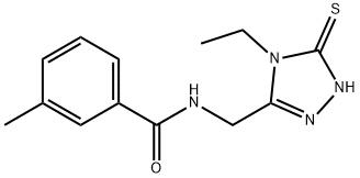 N-[(4-ethyl-5-sulfanyl-4H-1,2,4-triazol-3-yl)methyl]-3-methylbenzamide Struktur