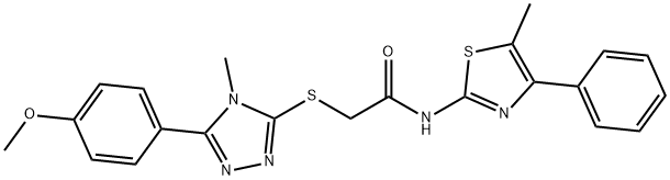 2-{[5-(4-methoxyphenyl)-4-methyl-4H-1,2,4-triazol-3-yl]sulfanyl}-N-(5-methyl-4-phenyl-1,3-thiazol-2-yl)acetamide Structure