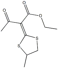 ethyl 2-(4-methyl-1,3-dithiolan-2-ylidene)-3-oxobutanoate,59240-85-6,结构式