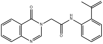 N-(2-isopropenylphenyl)-2-(4-oxo-3(4H)-quinazolinyl)acetamide 化学構造式