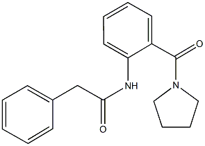 2-phenyl-N-[2-(1-pyrrolidinylcarbonyl)phenyl]acetamide Structure