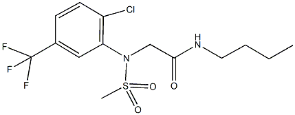 N-butyl-2-[2-chloro(methylsulfonyl)-5-(trifluoromethyl)anilino]acetamide Structure