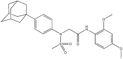 2-[4-(1-adamantyl)(methylsulfonyl)anilino]-N-(2,4-dimethoxyphenyl)acetamide Structure