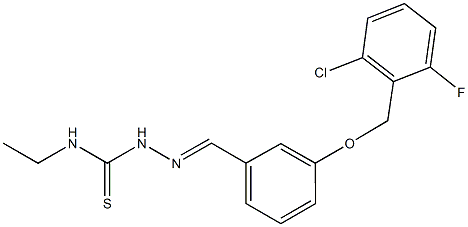 3-[(2-chloro-6-fluorobenzyl)oxy]benzaldehyde N-ethylthiosemicarbazone Structure