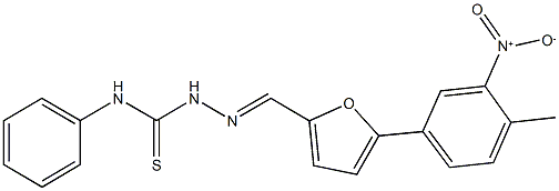 5-{3-nitro-4-methylphenyl}-2-furaldehyde N-phenylthiosemicarbazone Structure